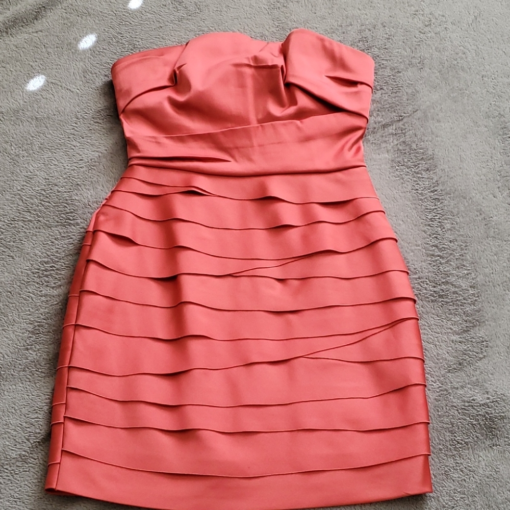 BEBE Perry Pleat Bodess Dress